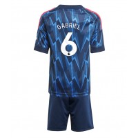 Arsenal Gabriel Magalhaes #6 Udebanesæt Børn 2025-26 Kortærmet (+ Korte bukser)